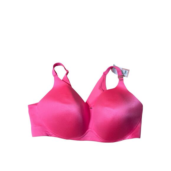 Cacique Invisible Backsmoother Smooth Lightly Lined No Wire Bra Pink 44DDD NWTs - Picture 1 of 11